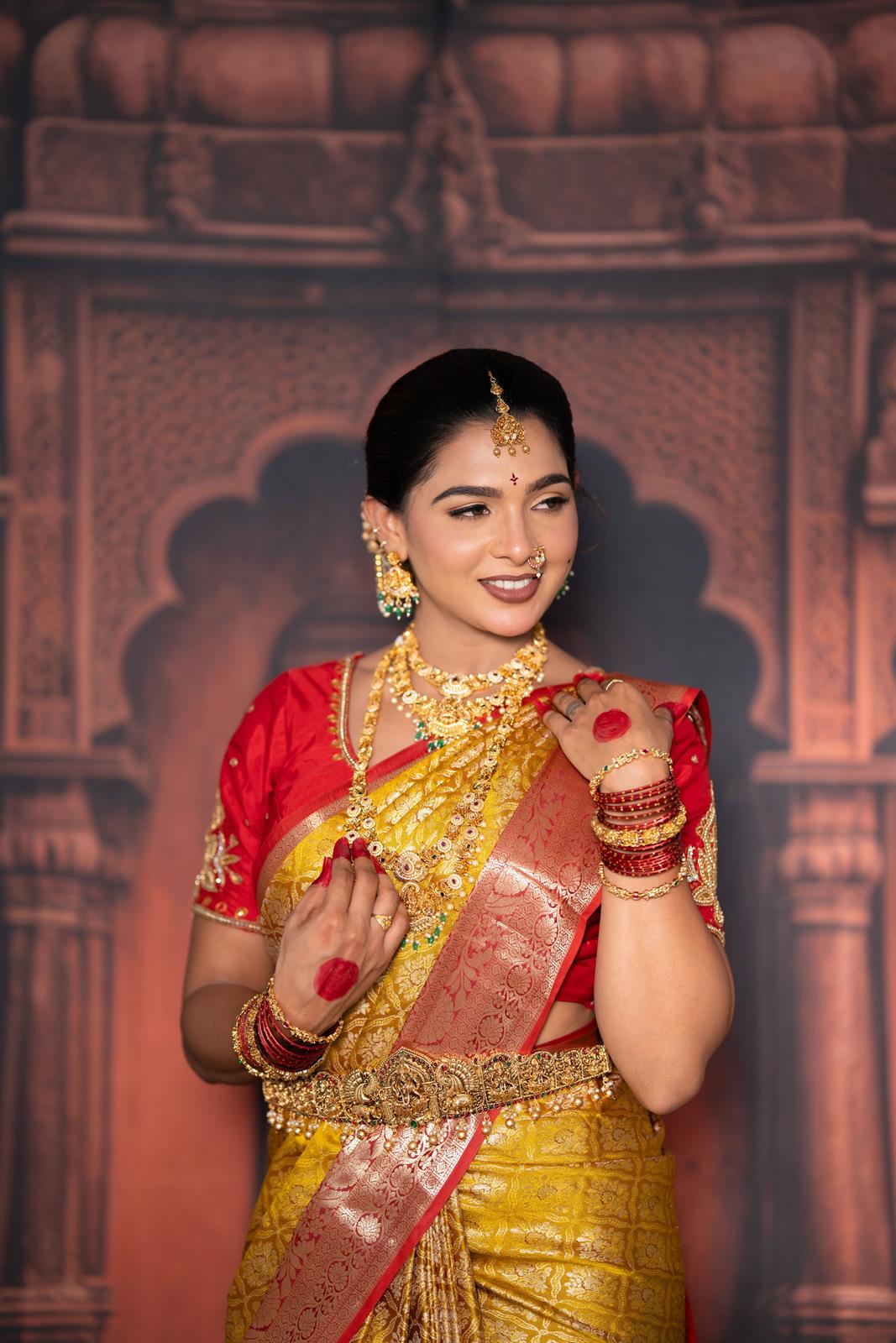 Bride styled by Dusky Makeover Studio in premium bridal makeup and hairstyling